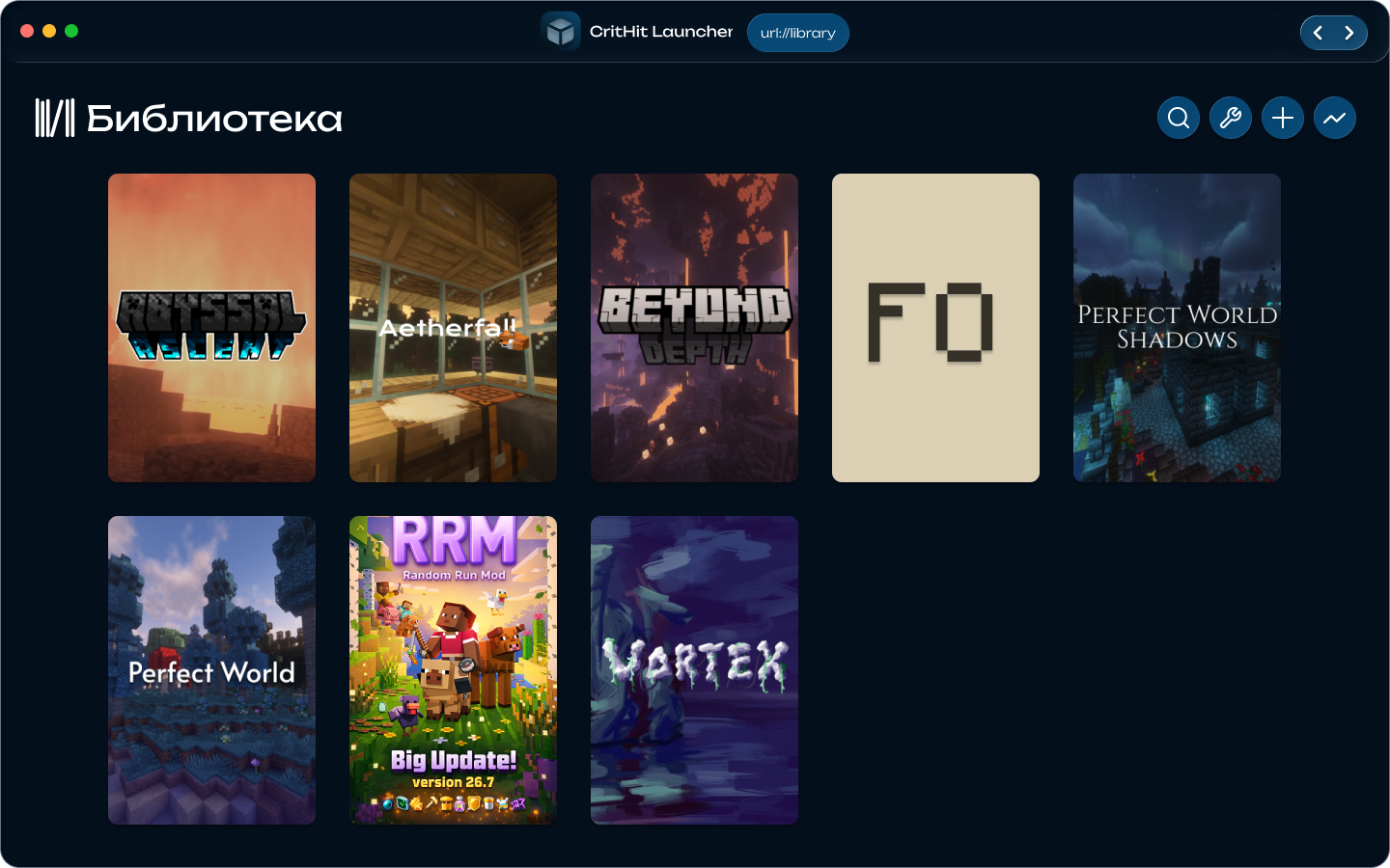 CritHit Launcher — безопасный майнкрафт лаунчер без вирусов